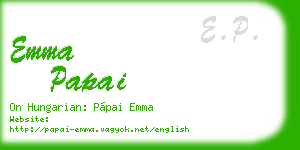 emma papai business card